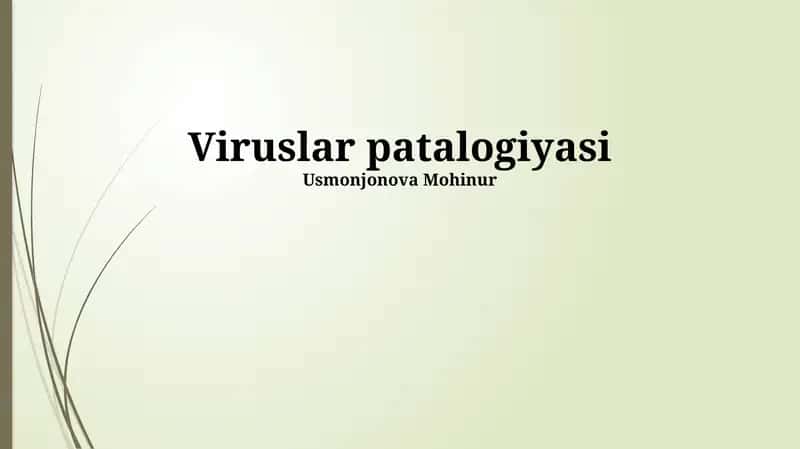 Viruslar patalogiyasi 1