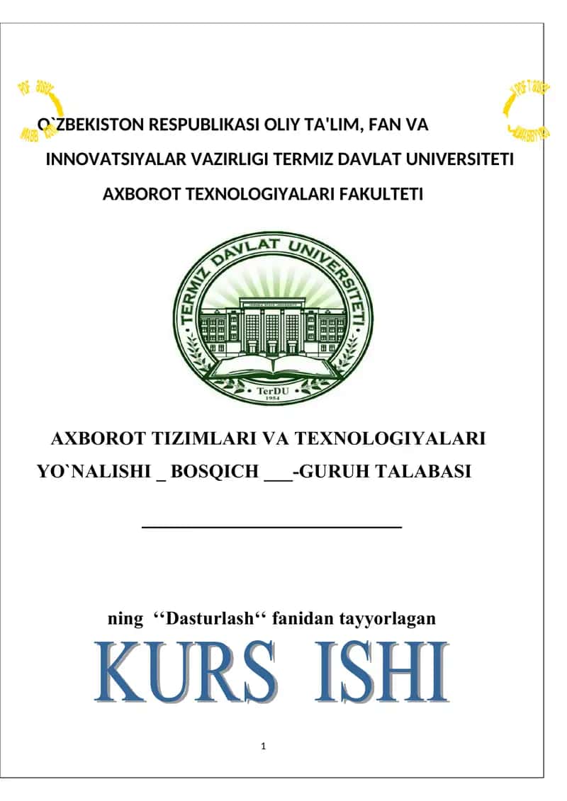 Kinoteatr tizimi. Bo’sh joylarni aniqlash va bilet sotish. 1