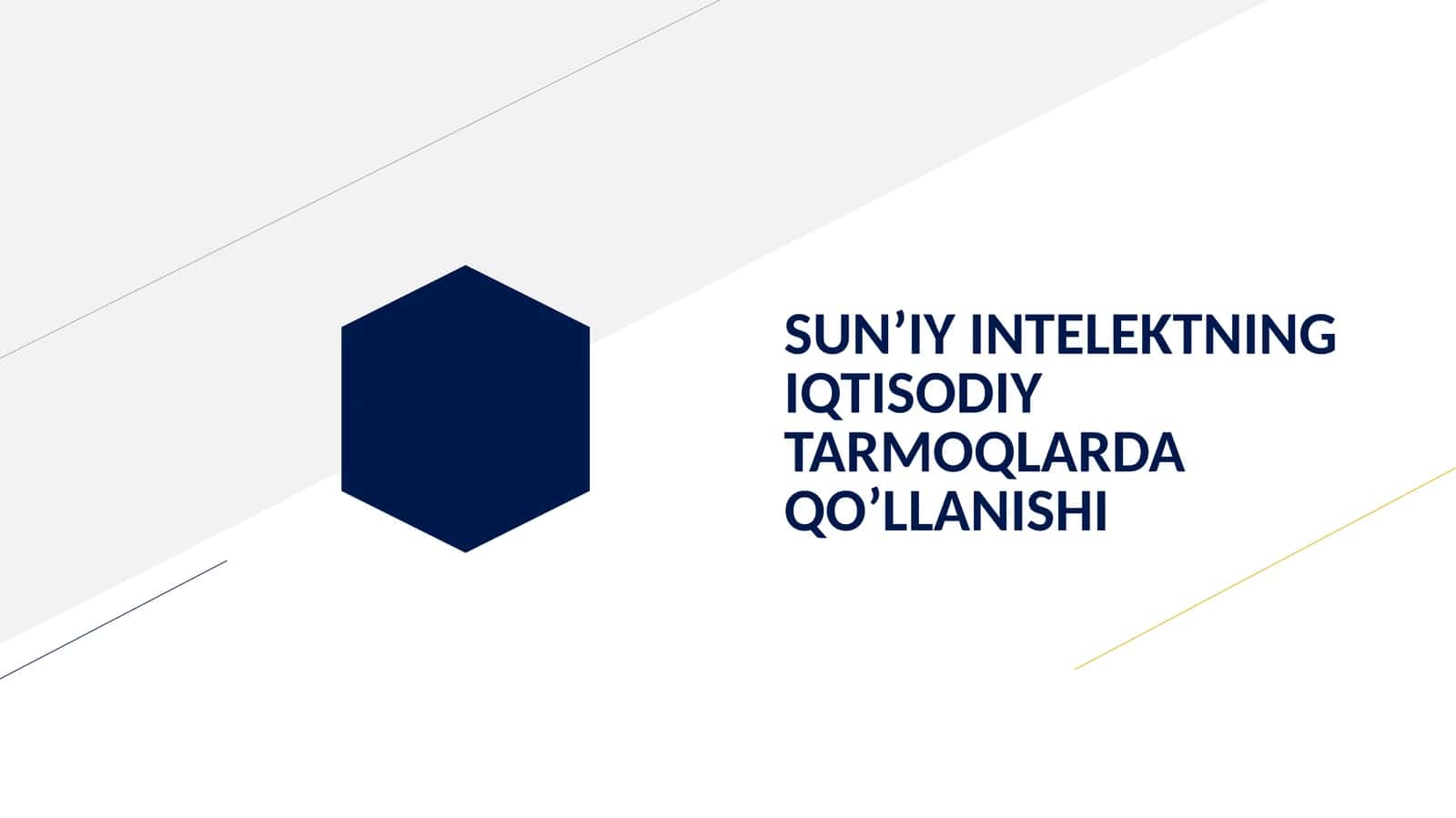Sun’iy intellektning iqtisodiy tarmoqlarda qo’llanishi 1