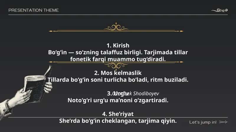Bo‘g‘in va terjima 1