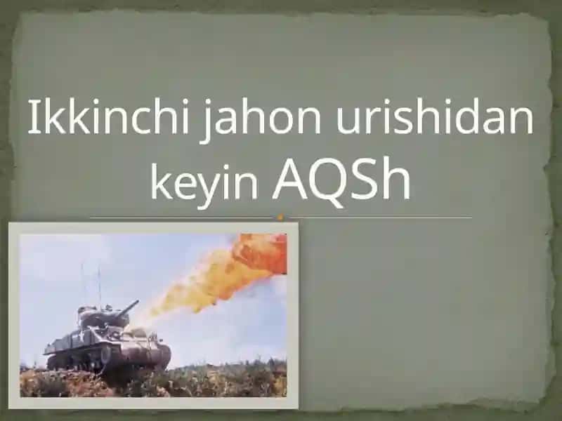 Ikkinchi jahon urishidan keyin AQSh