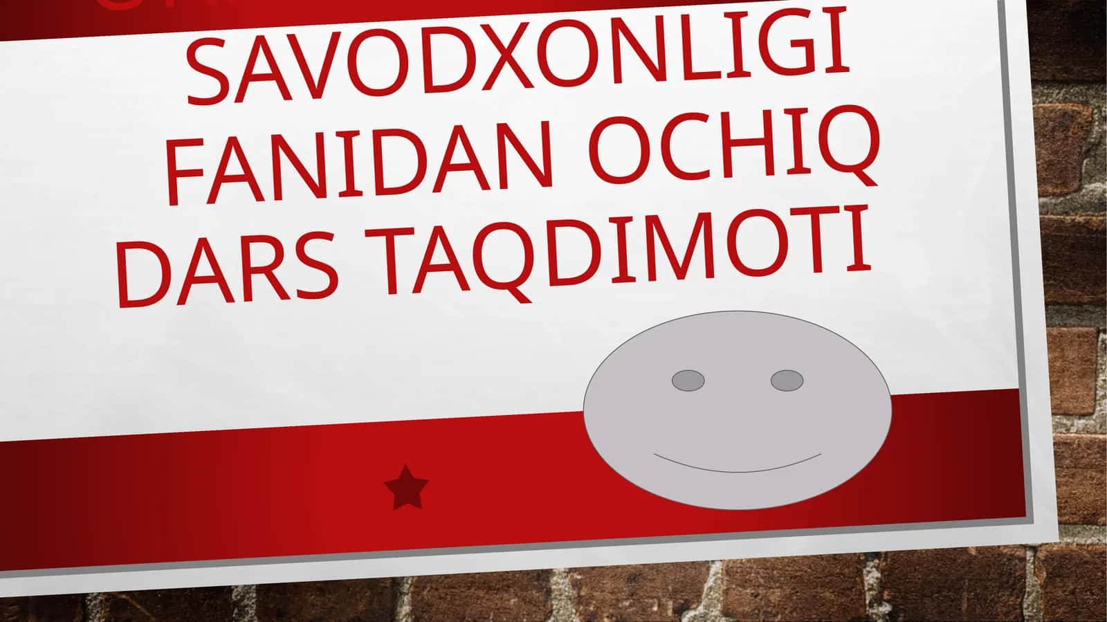 Ona tili va o’qish savodxonligi fanidan ochiq dars taqdimoti 1