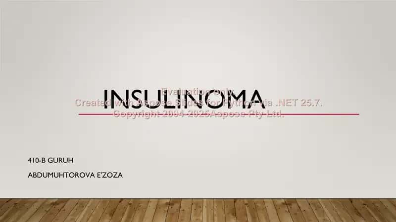 Insulinoma 1