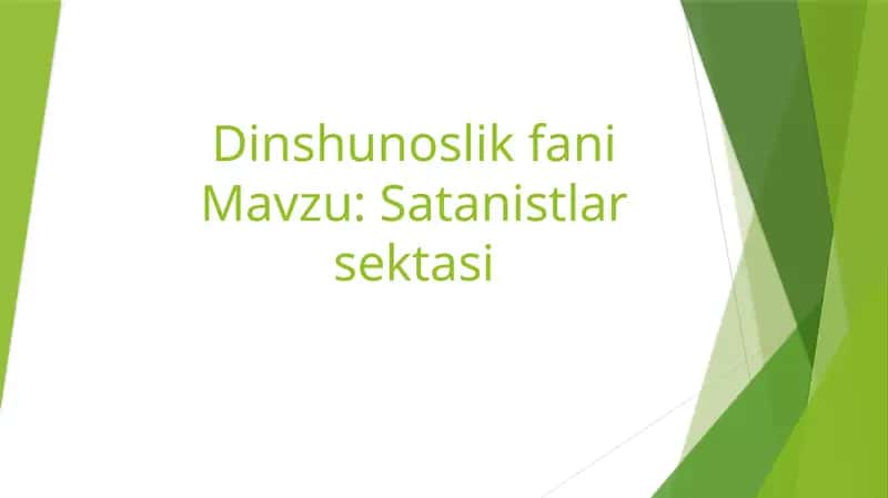 Satonistlar sektasi 1