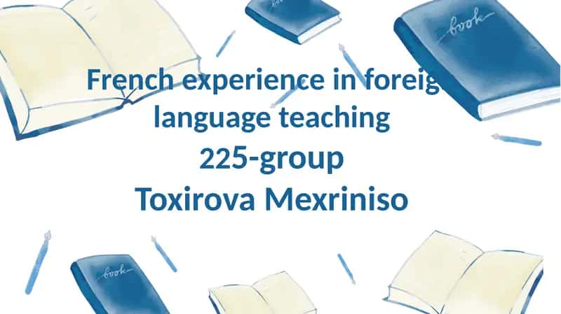Fransuz tilini yengil o'rgatish tajribasi 1