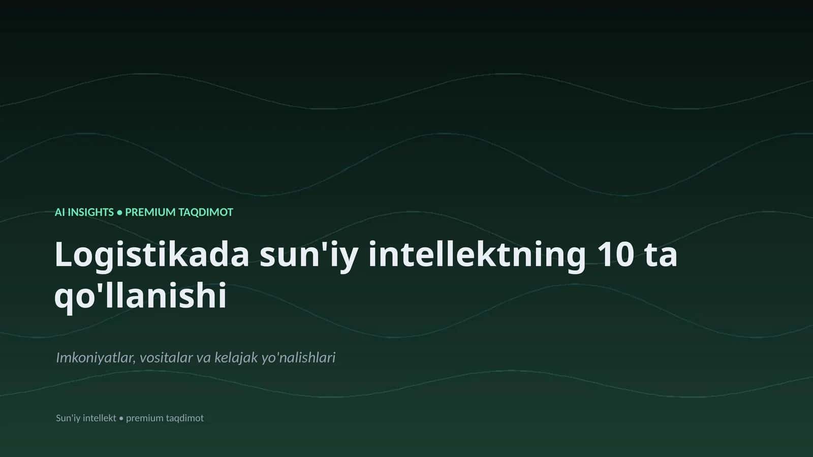 AI INSIGHTS • PREMIUM TAQDIMOT 1