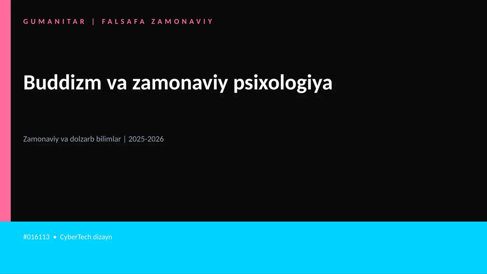 Buddizm va zamonaviy psixologiya 1