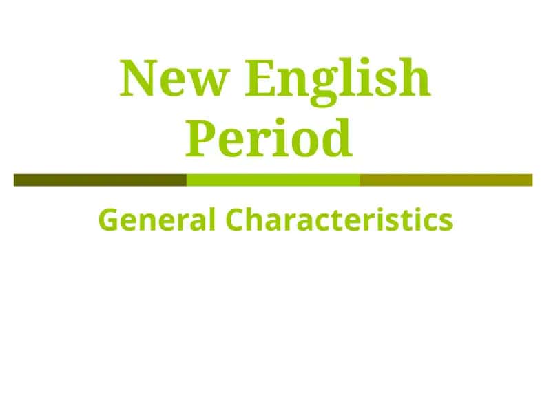 New English Period 1