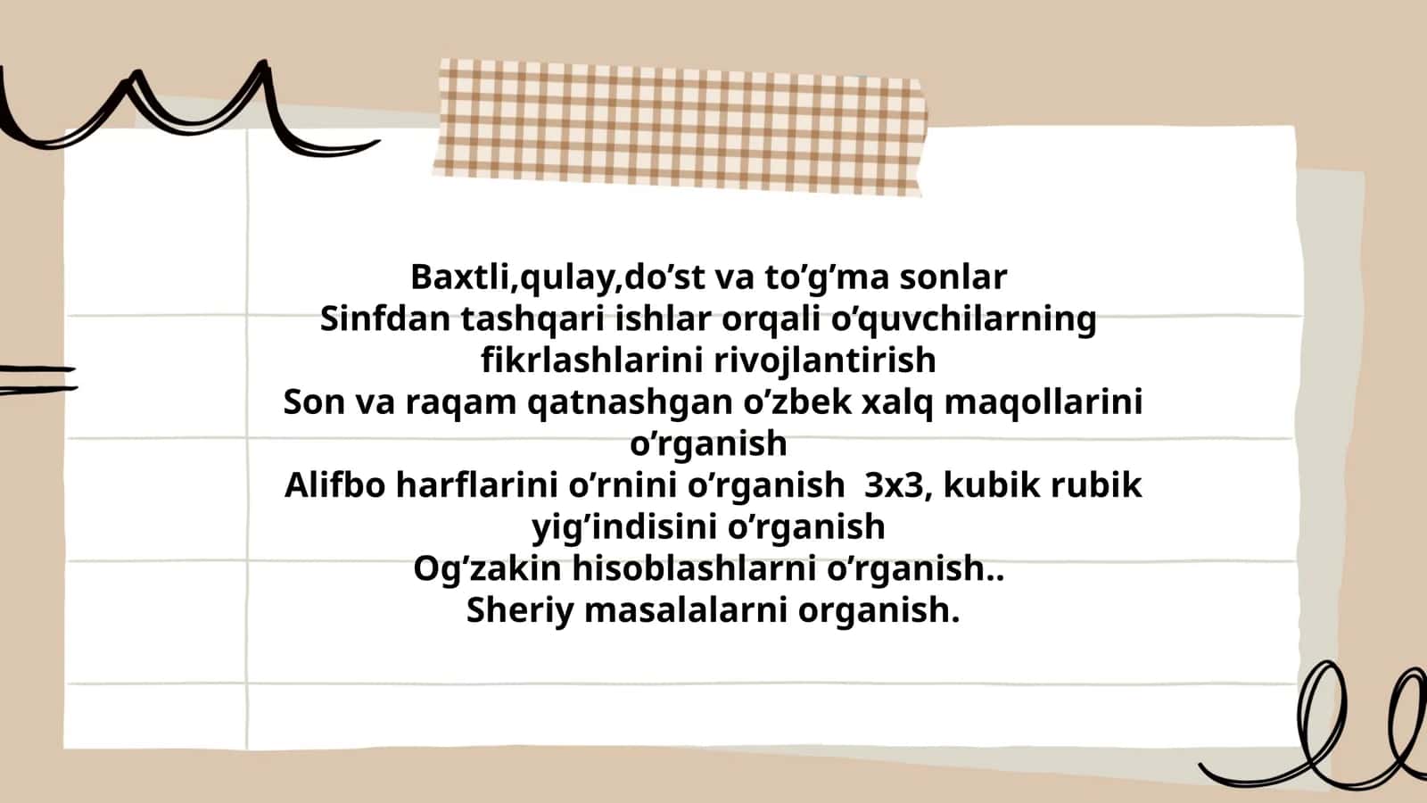 Baxtli,qulay,do’st va to’g’ma sonlar 1