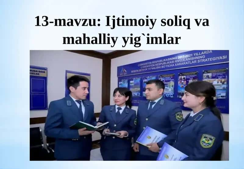 Ijtimoiy soliq va mahalliy qimorlar 1