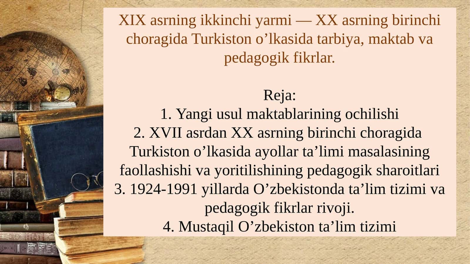 Turkiston o'lkasi tarbiya va maktab pedagogik fikrlari 1