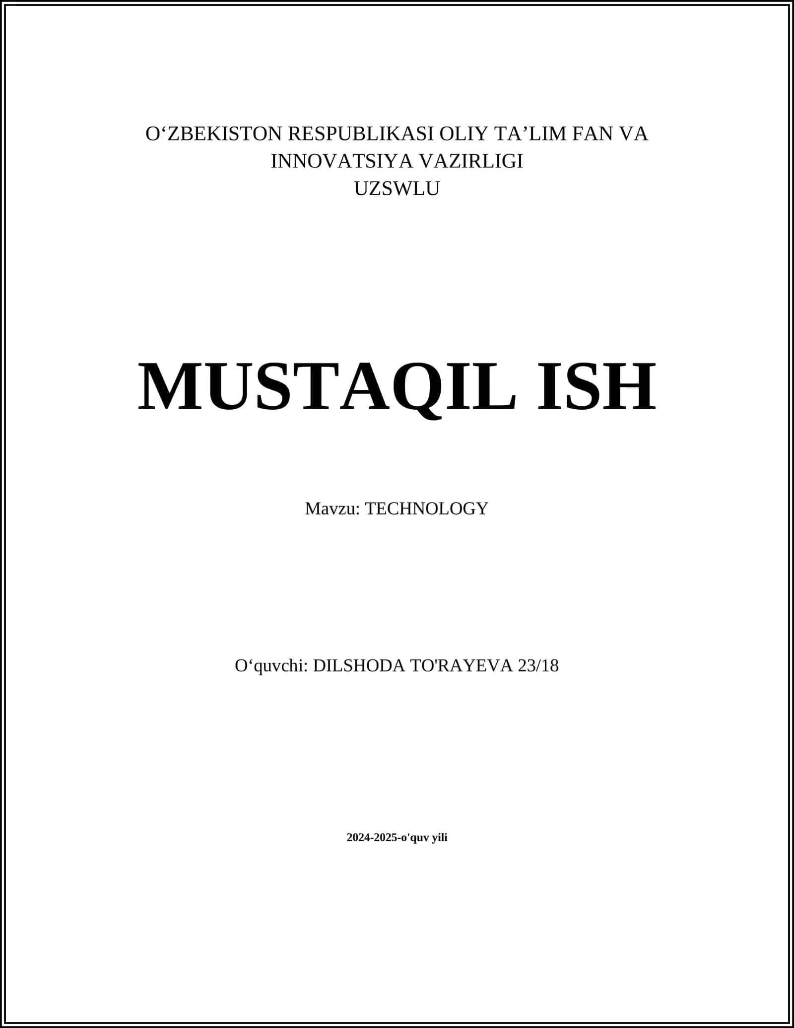 TECHNOLOGY 1