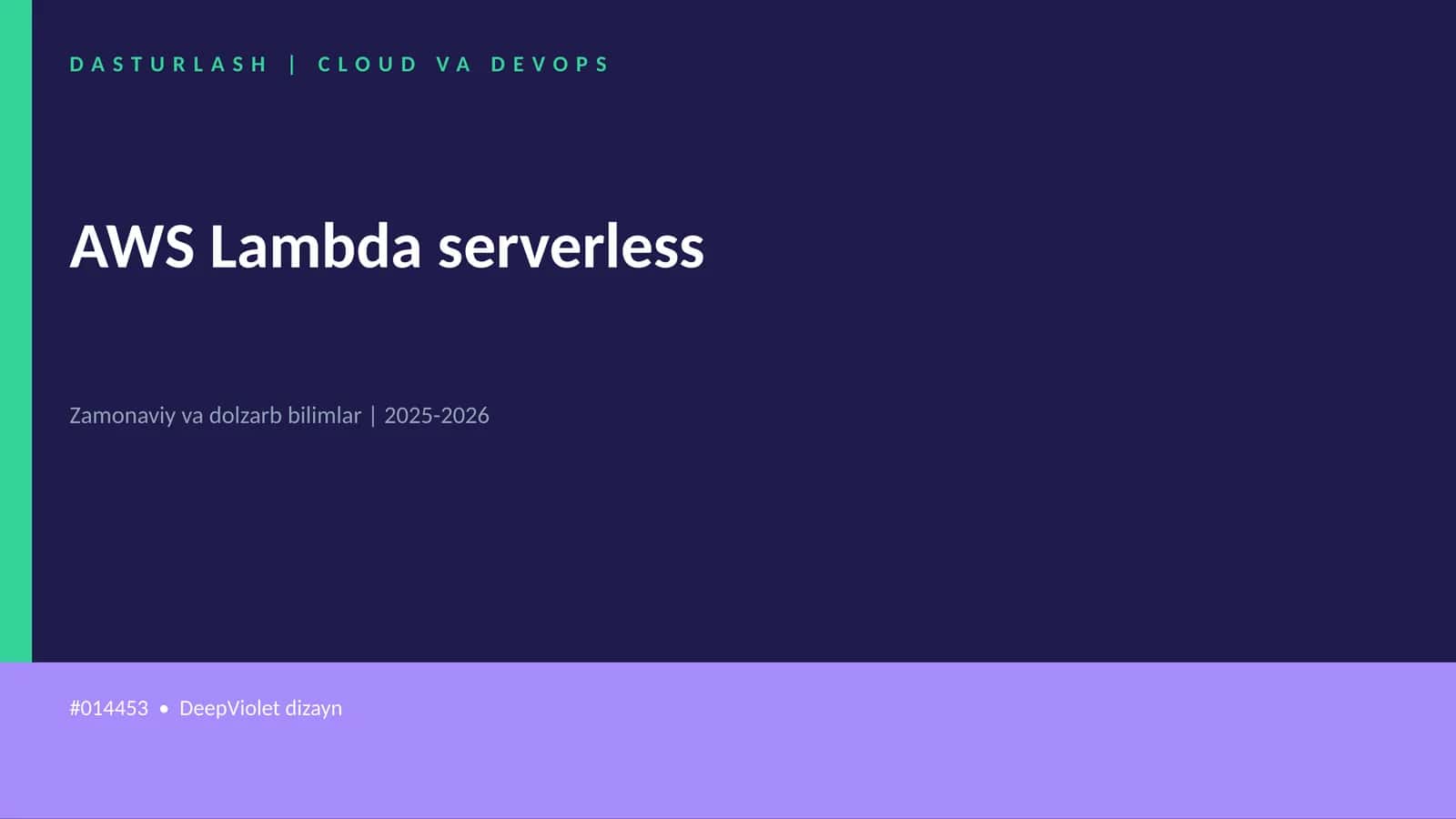 AWS Lambda serverless 1