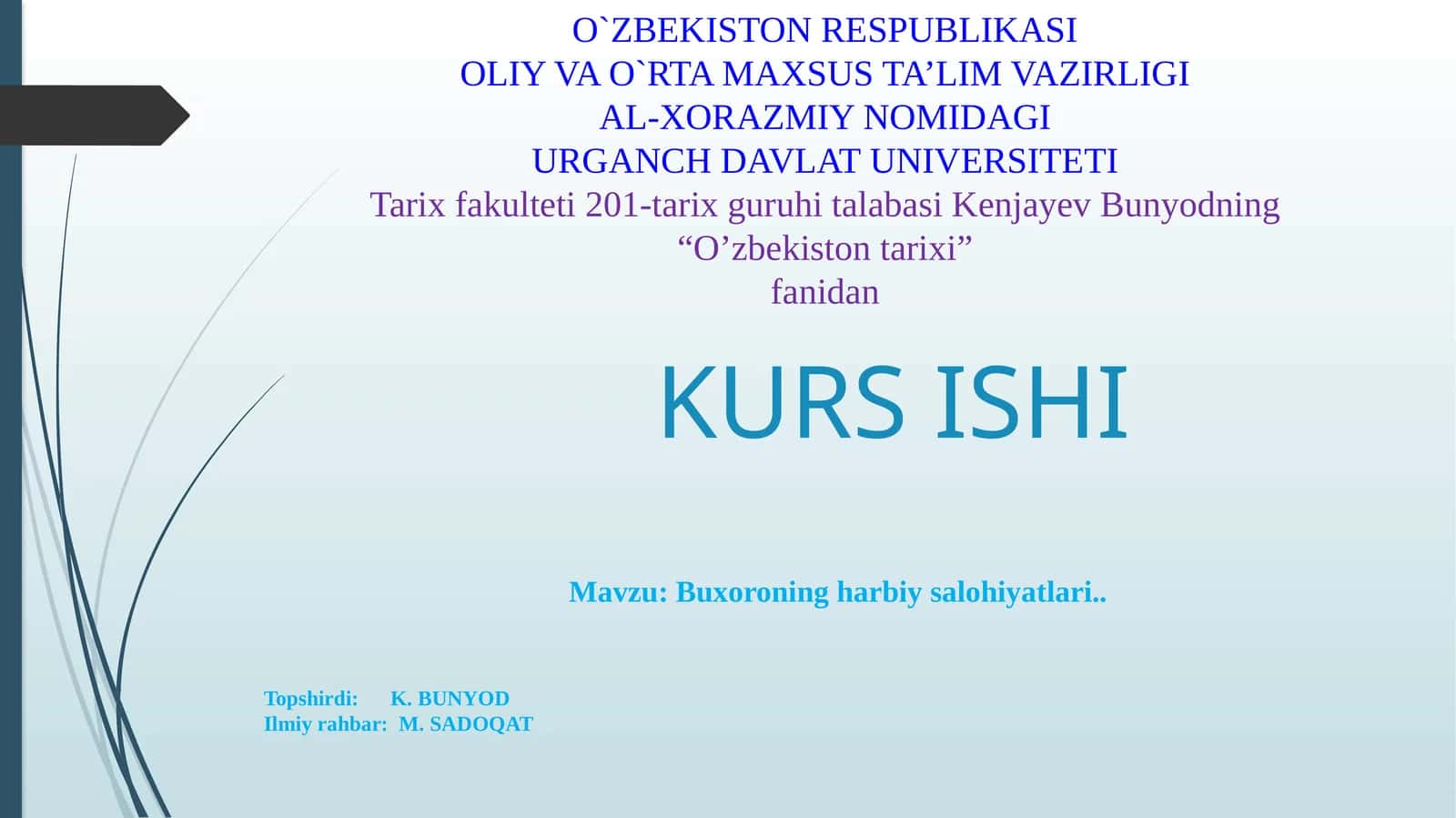 Buxoroning harbiy salohiyatlari 1