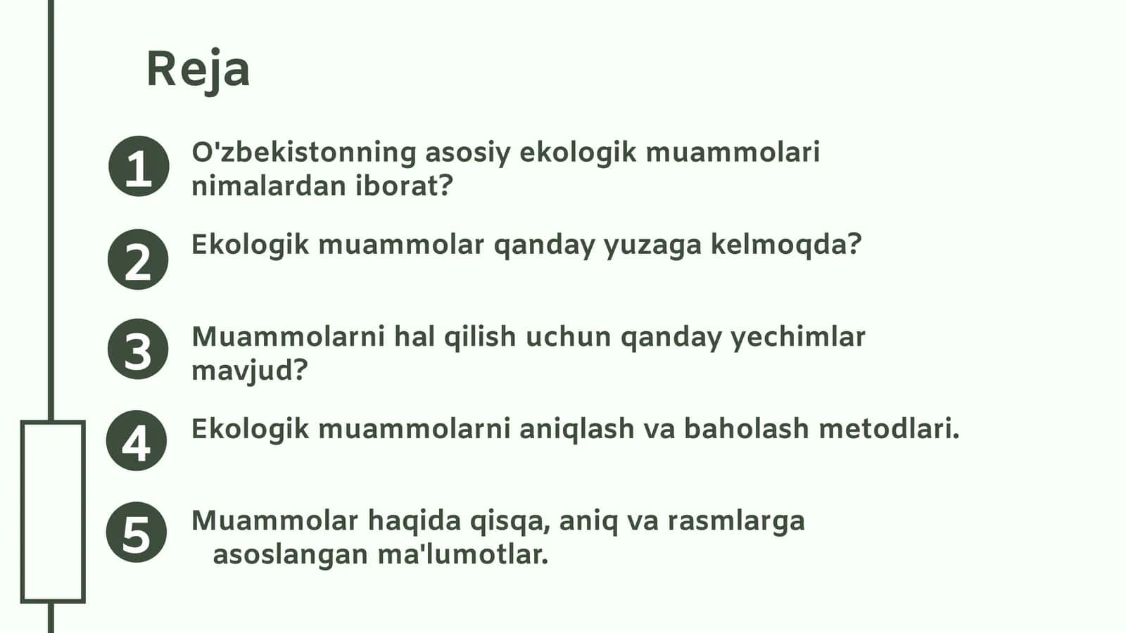 O'zbekistonning ekologik muammolari 1