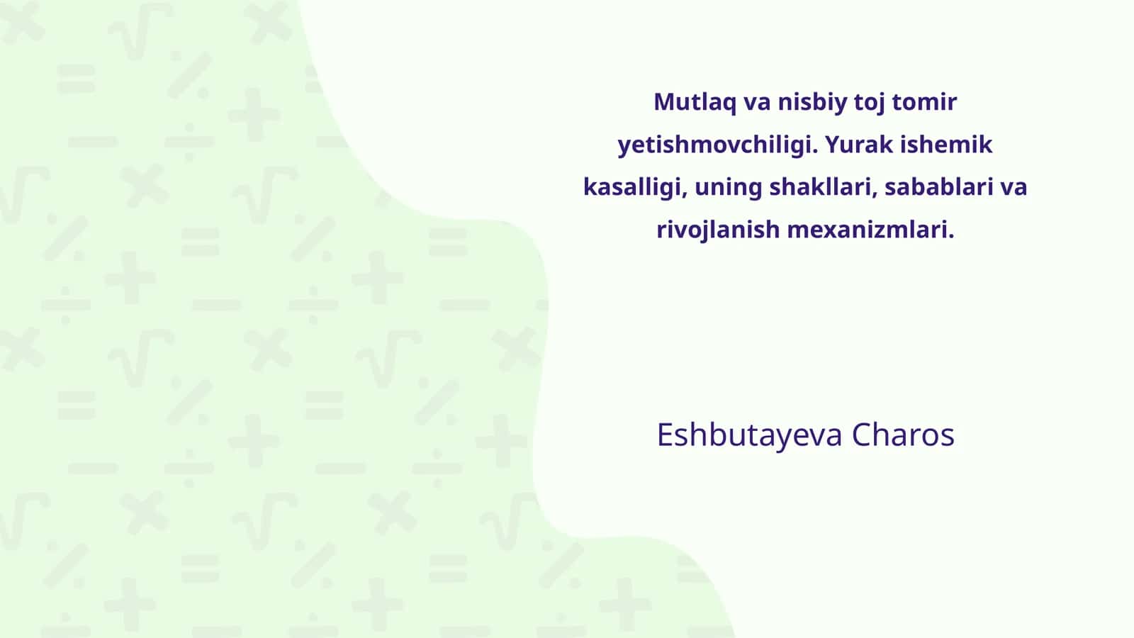 Mutlaq va nisbiy toj tomir yetishmovchiligi 1