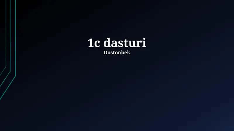 1C dasturi 1