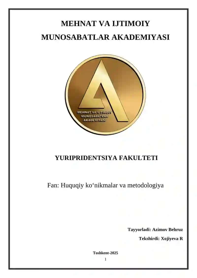 Yurist faoliyatida maqsadni rejalashtirishning SWOT va PEST tahlili