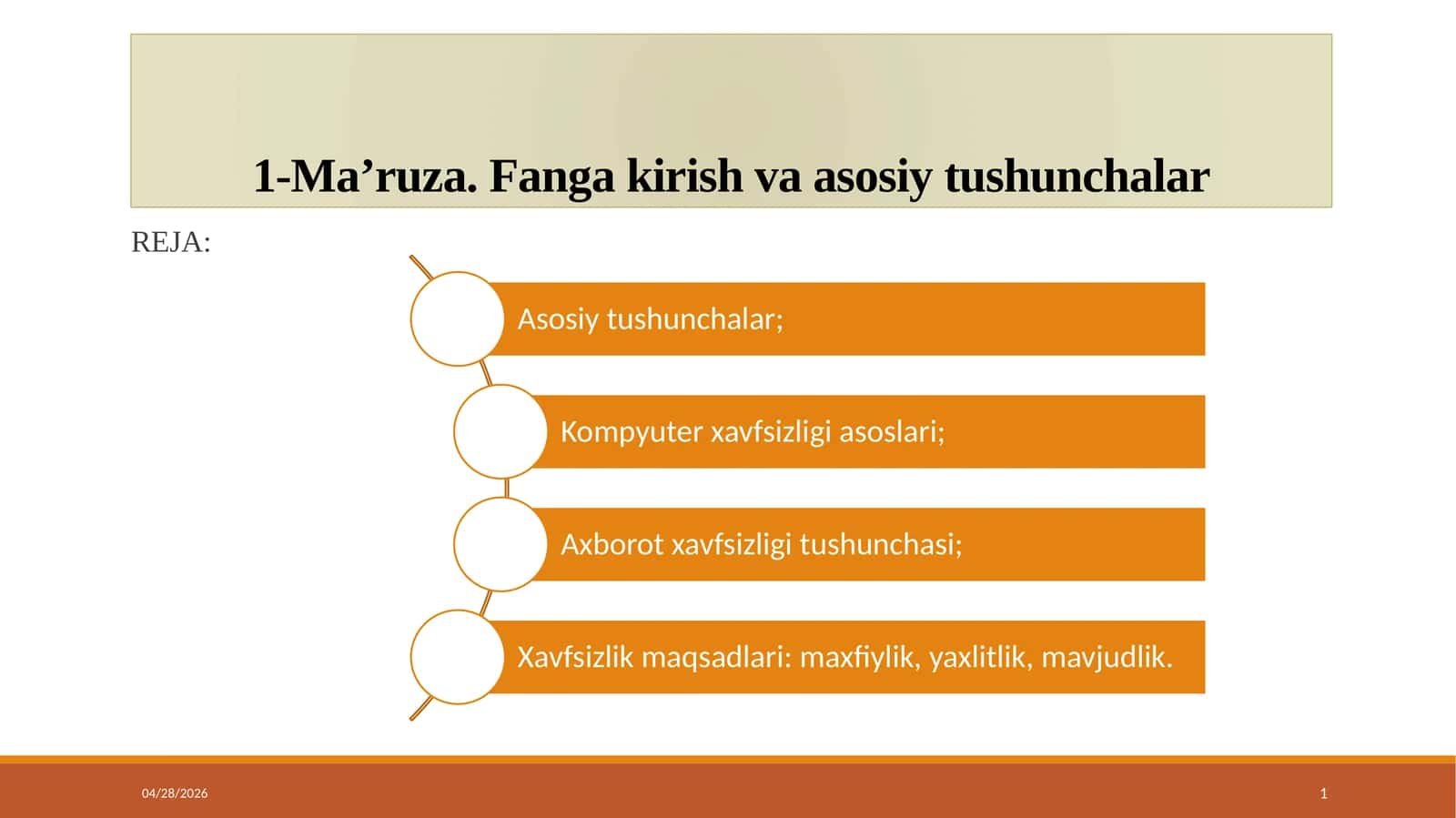 1-Ma’ruza.Fangakirishvaasosiytushunchalar 1