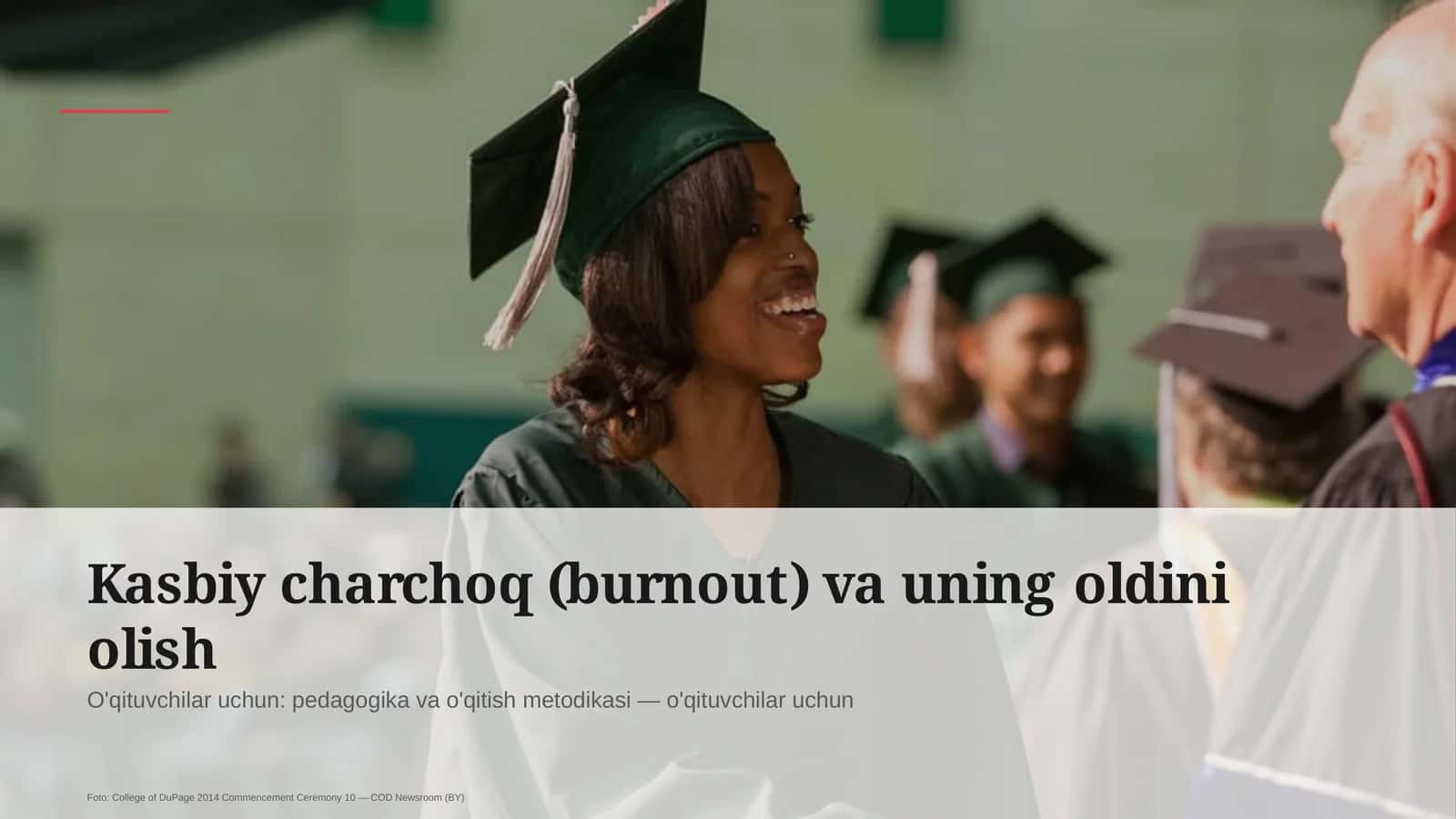 Kasbiy charchoq (burnout) va uning oldini olish 1