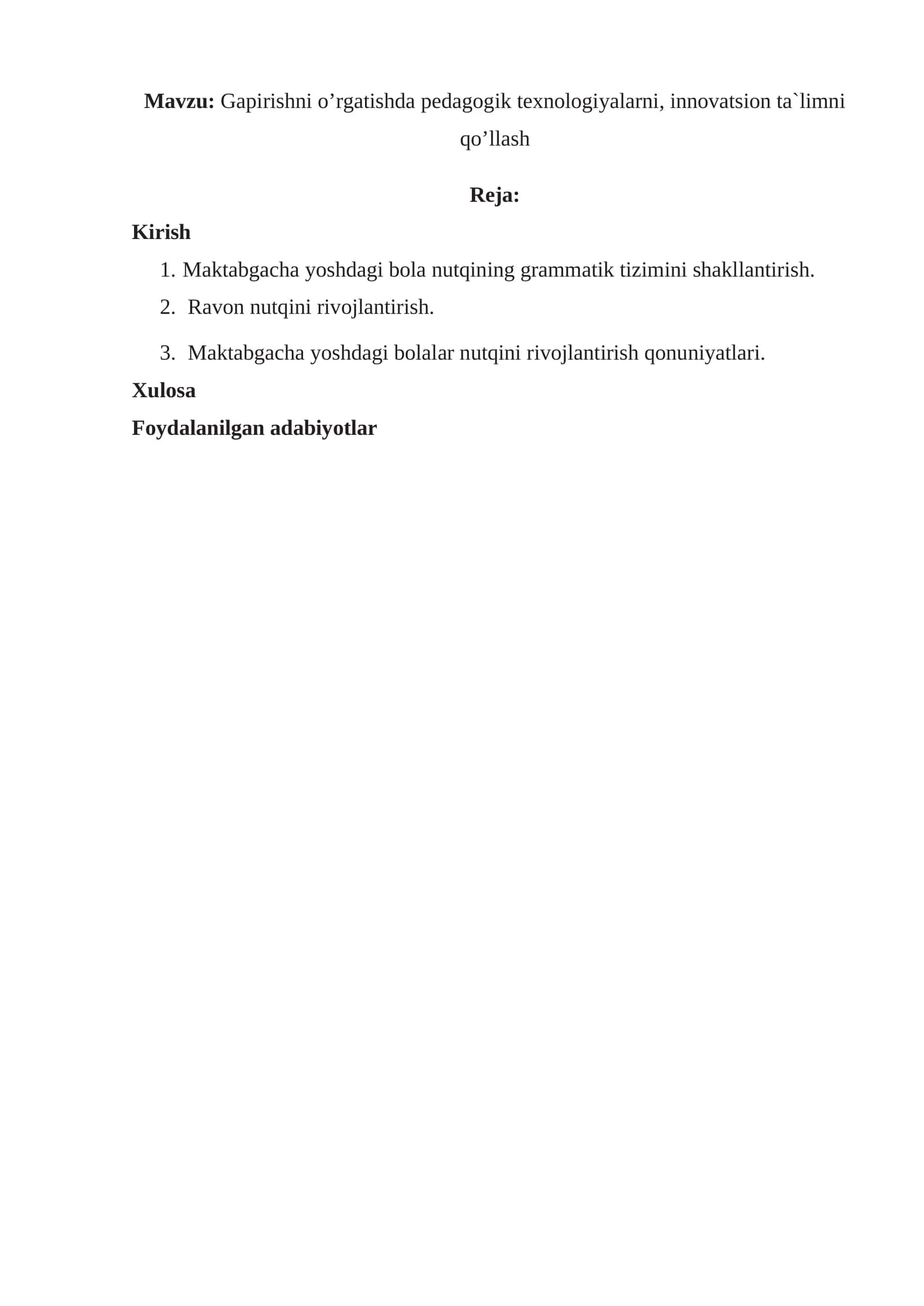 Maktabgacha yoshdagi bola nutqining grammatik tizimini shakllantirish 1