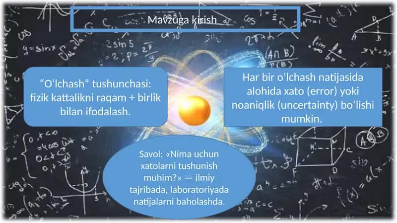 Fizik kattalik va o‘lchash tushunchasi 1