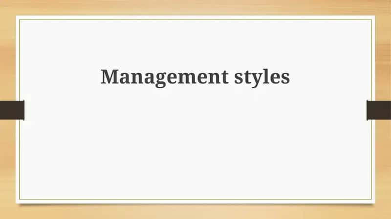 Management styles 1