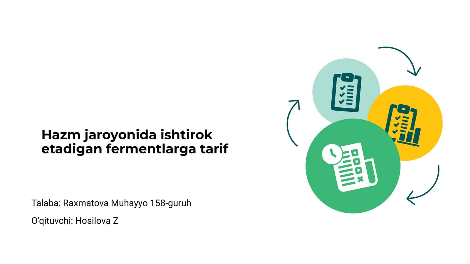 Hazm jaroyonida ishtirok etadigan fermentlar 1