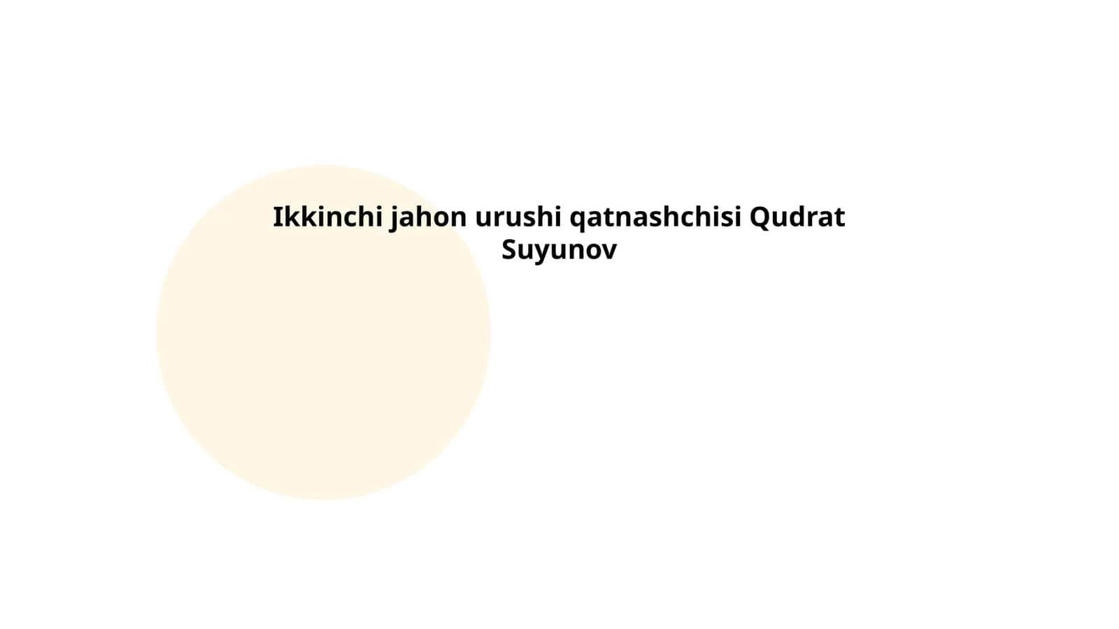 Qudrat Suyunovning tarjimayi holi 1