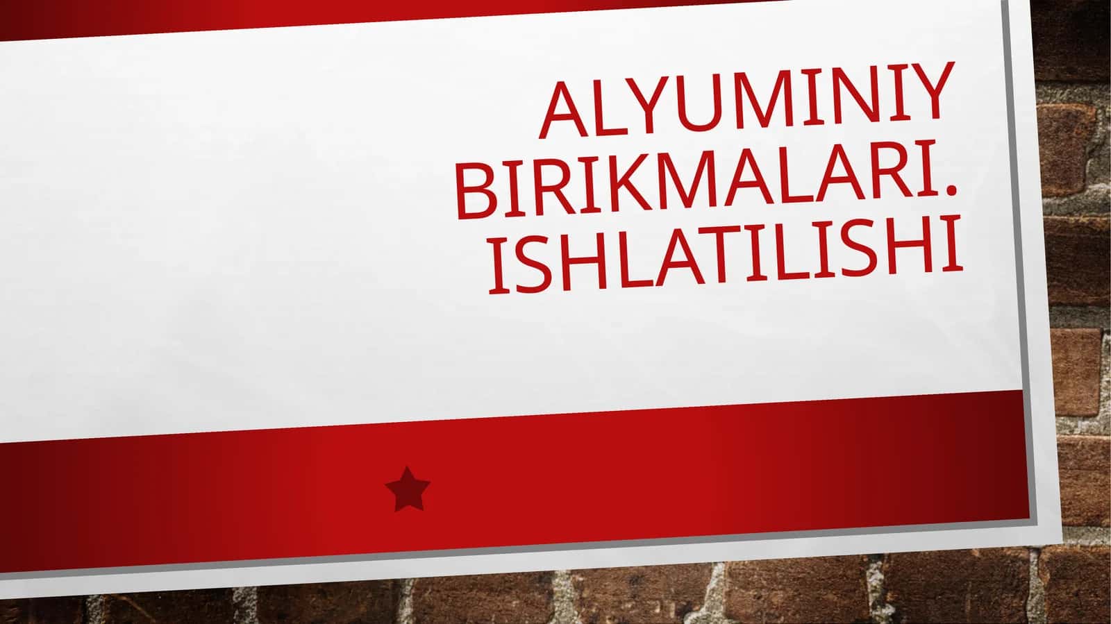 Alyuminiy birikmalarining ishlatilishi 1