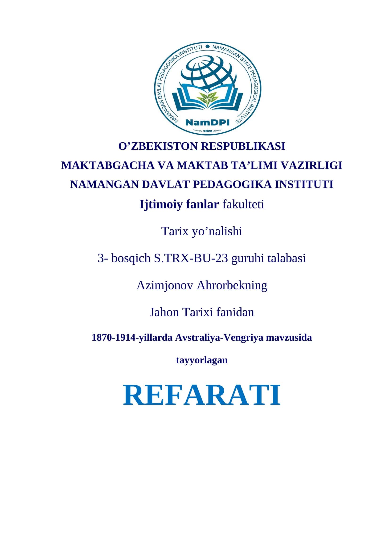 1870-1914-yillarda Avstraliya-Vengriya mavzusida 1