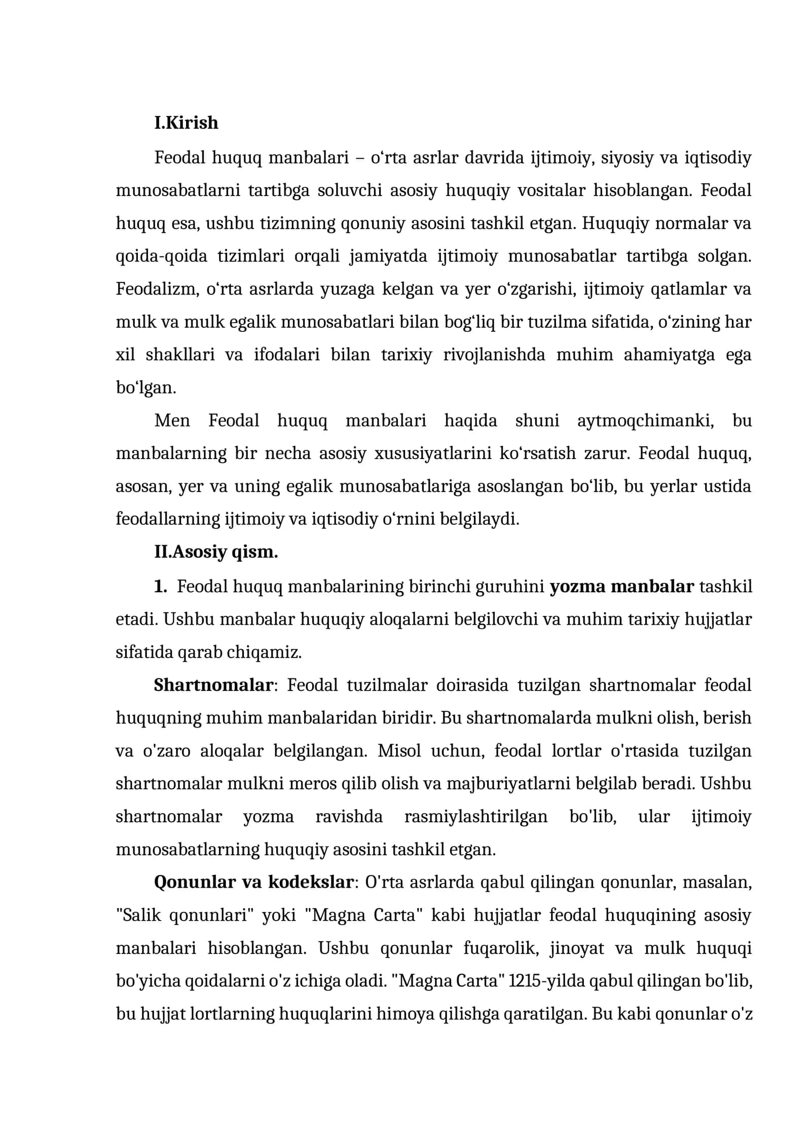 Feodal huquq manbalari 1