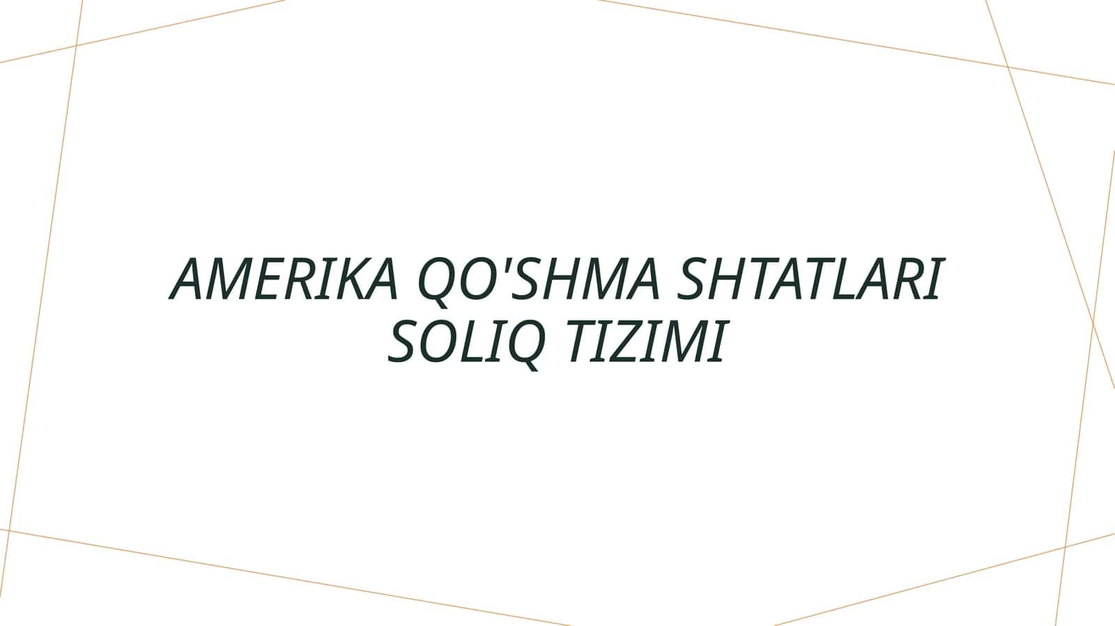 Amerika Qo'shma Shtatlari soliq tizimi 1