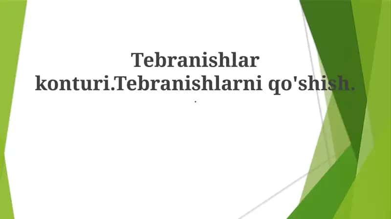Tebranishlar konturi 1