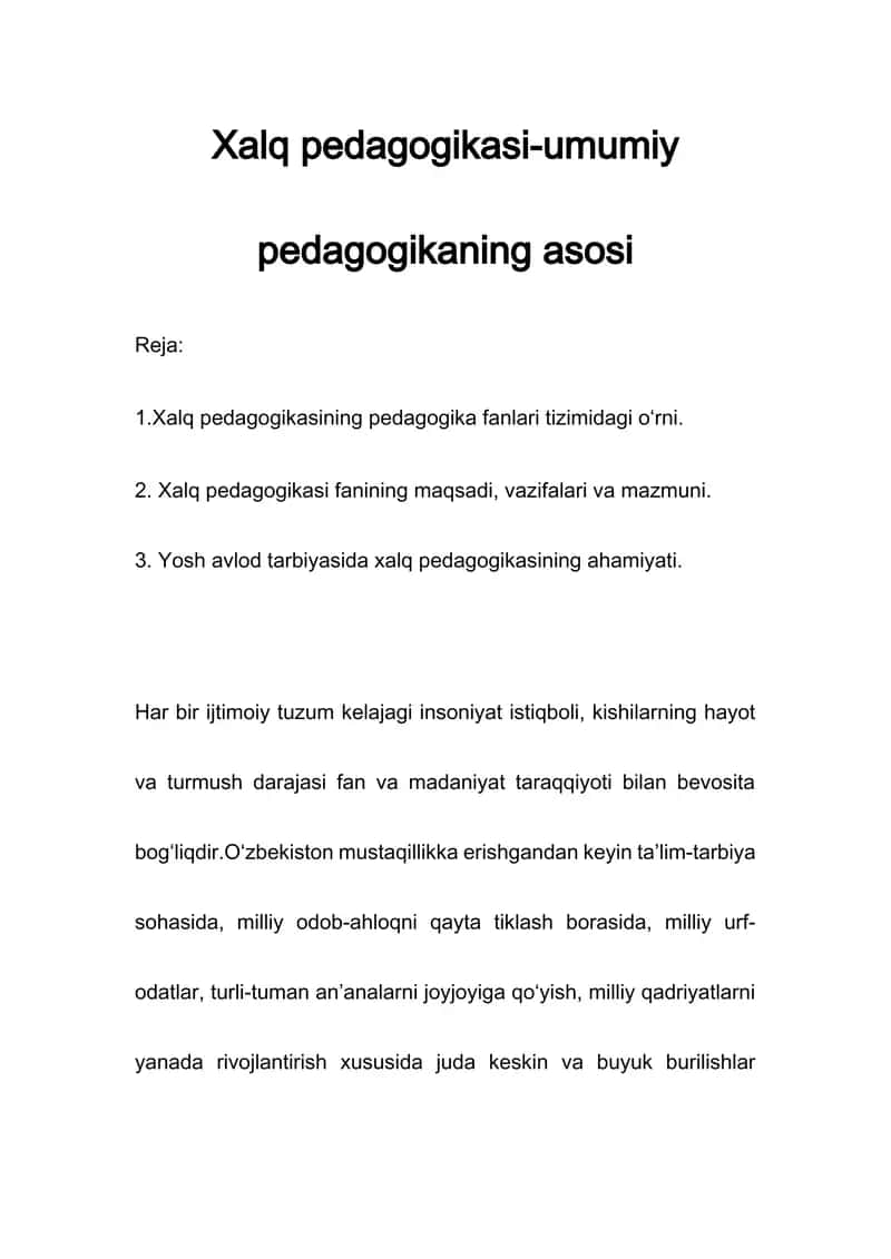 Xalq Pedagogikasi 1