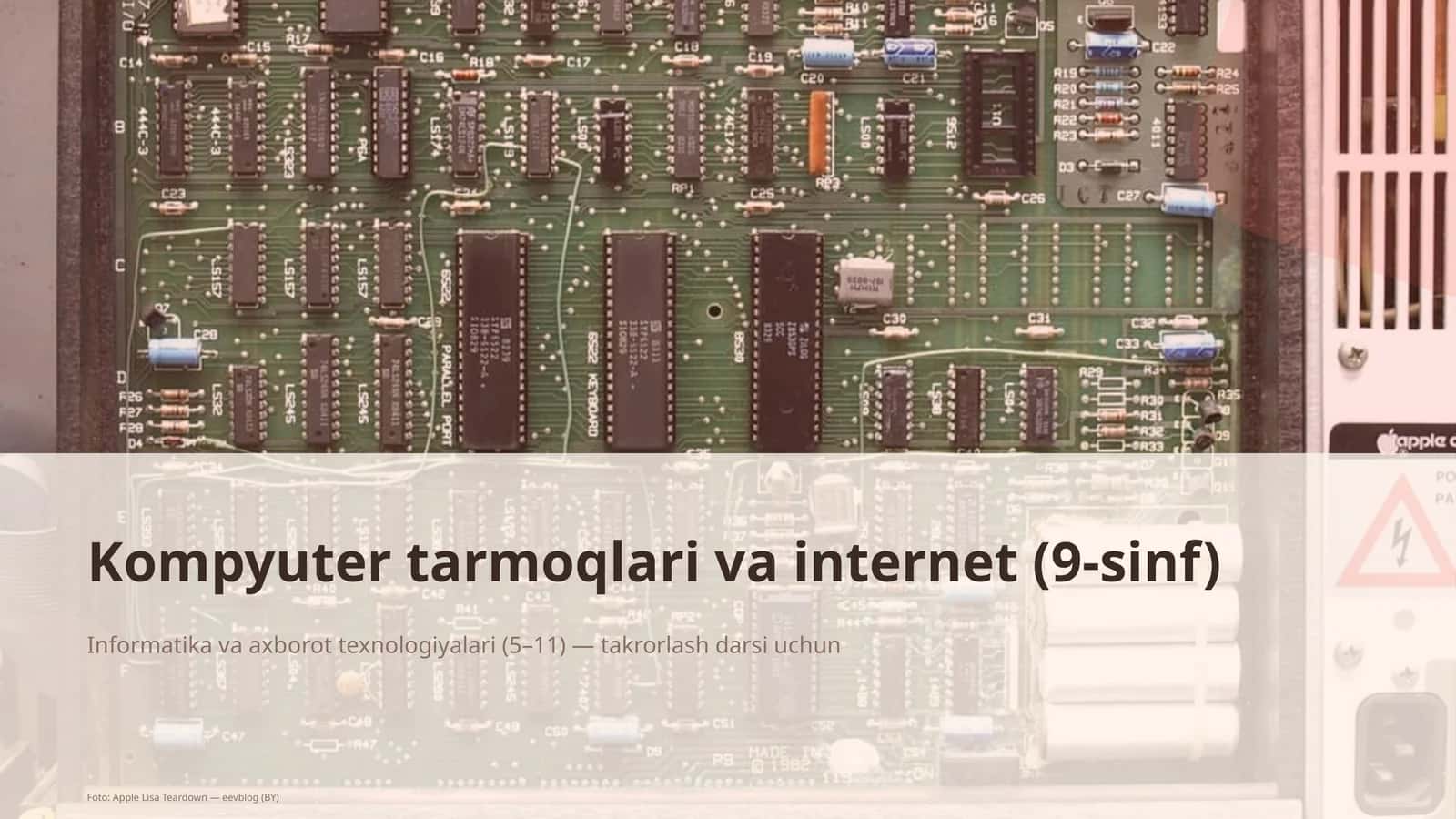 Kompyuter tarmoqlari va internet (9-sinf) 1