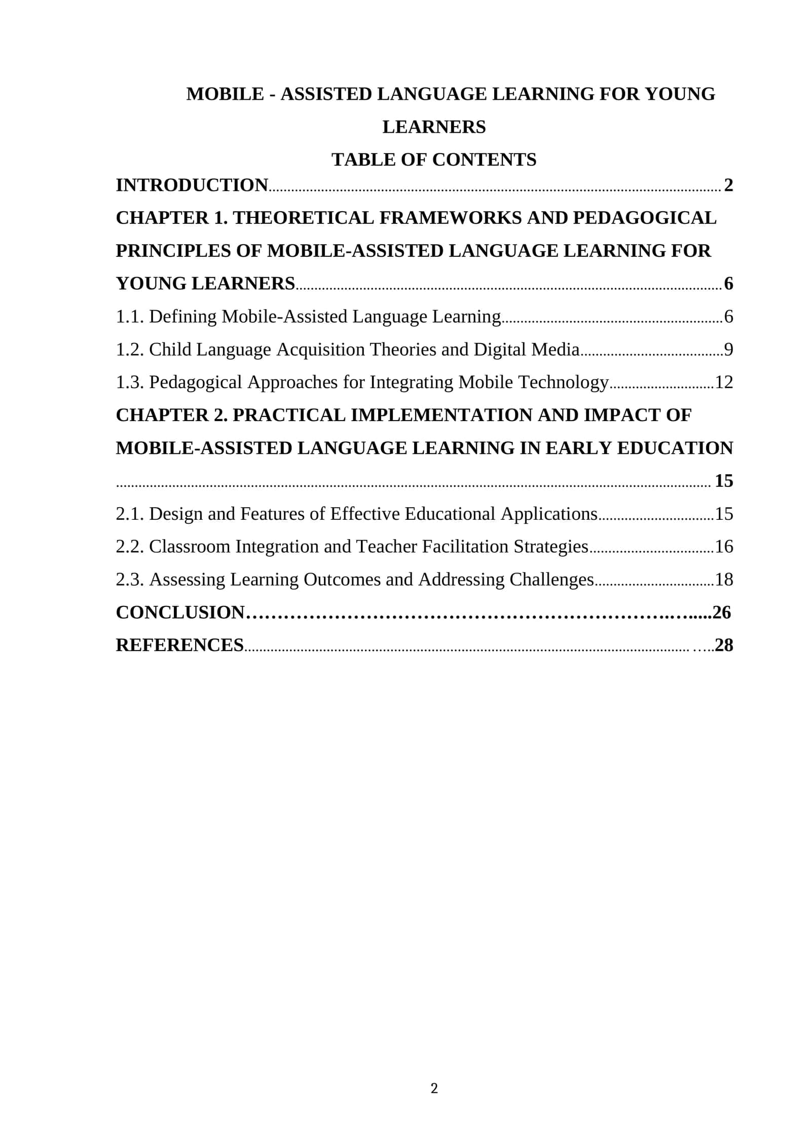 MOBILE - ASSISTED LANGUAGE LEARNING FOR YOUNG LEARNERS 1
