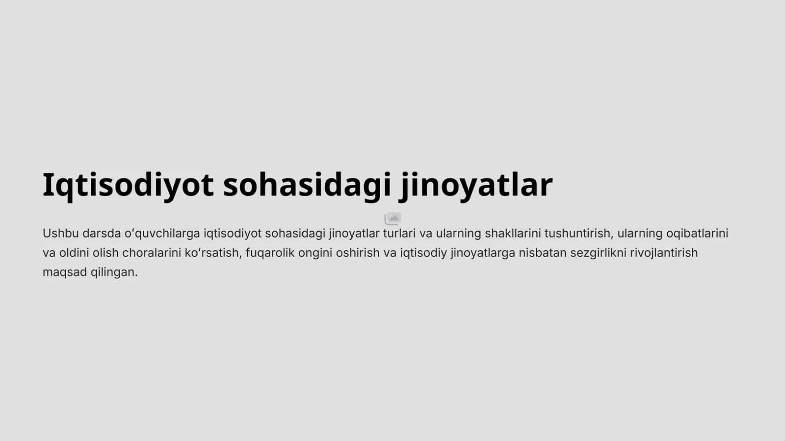 Iqtisodiyot sohasidagi jinoyatlar 1