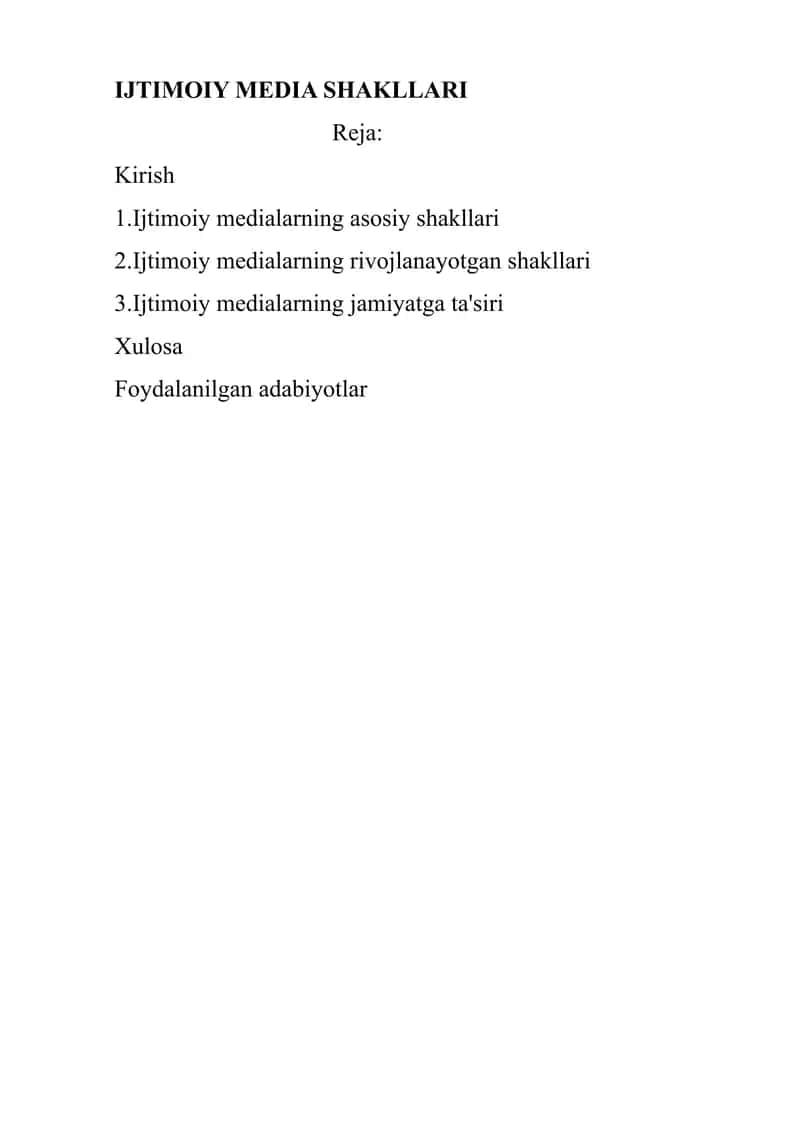 IJTIMOIY MEDIA SHAKLLARI 1