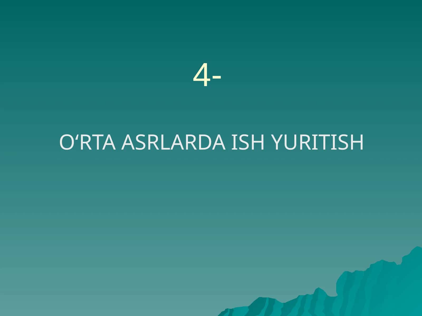 Ilk o‘rta asrlarda ish yuritish 1