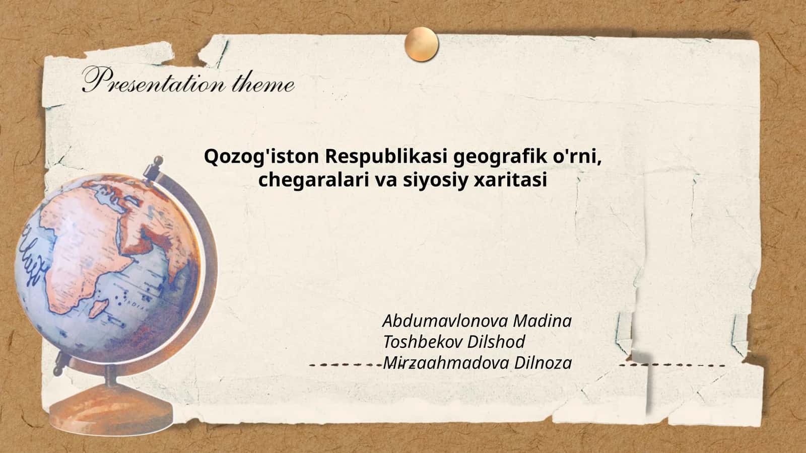 Qozog'iston Respublikasi geografik o'rni, chegaralari va siyosiy xaritasi 1