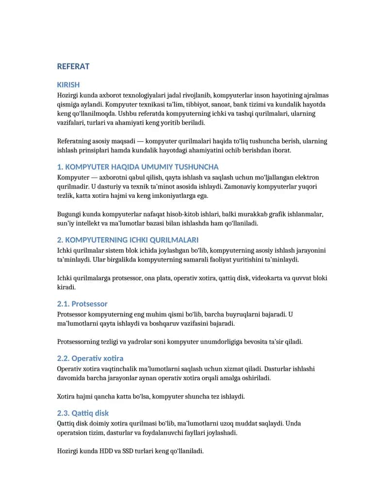 Kompyuter haqida umumiy tushuncha 1