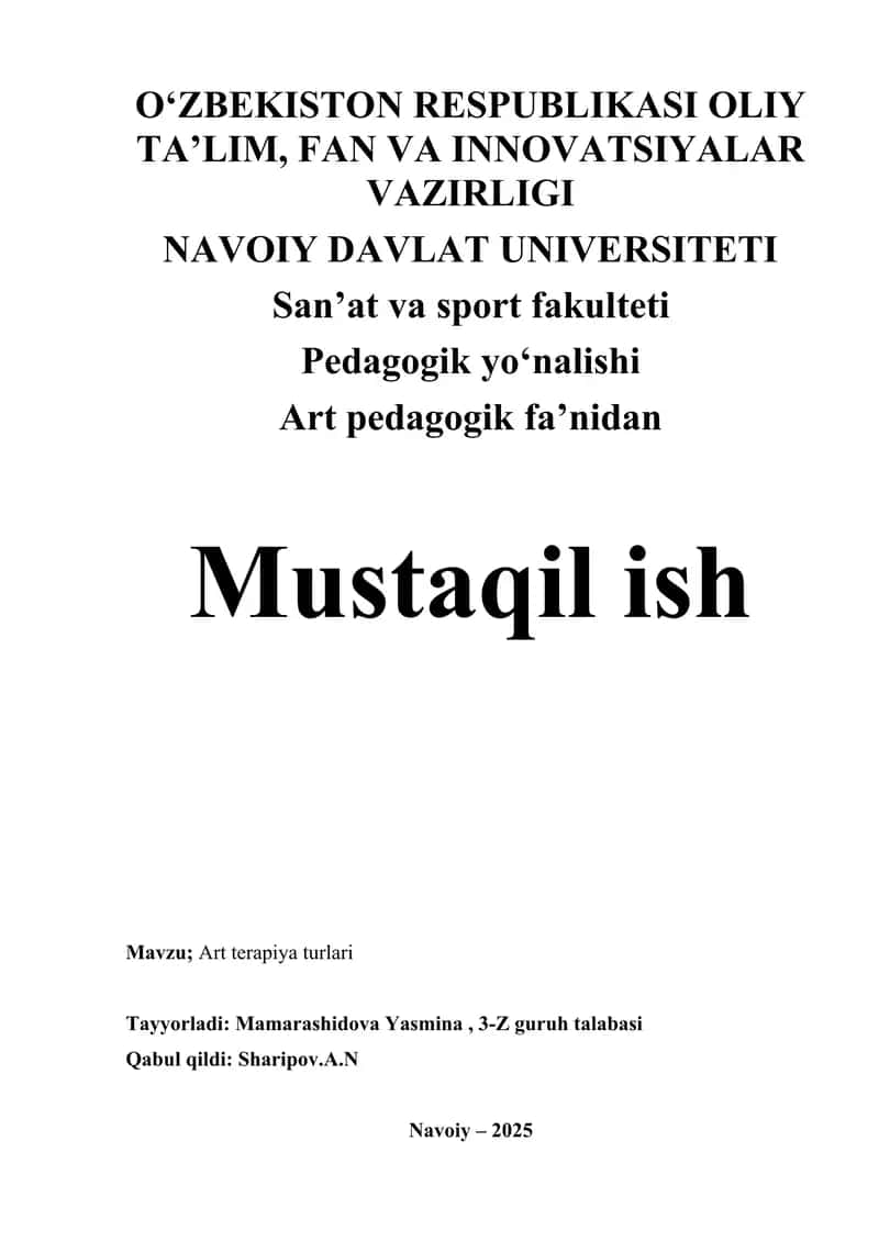 Art terapiya turlari 1