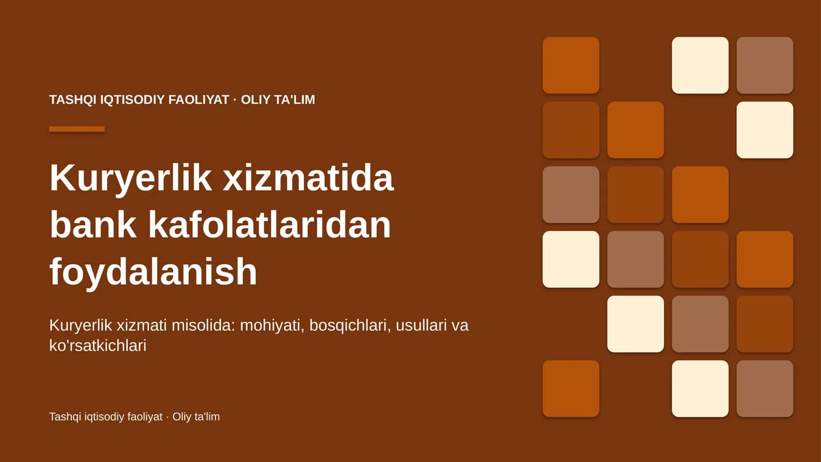Kuryerlik xizmatida bank kafolatlaridan foydalanish 1