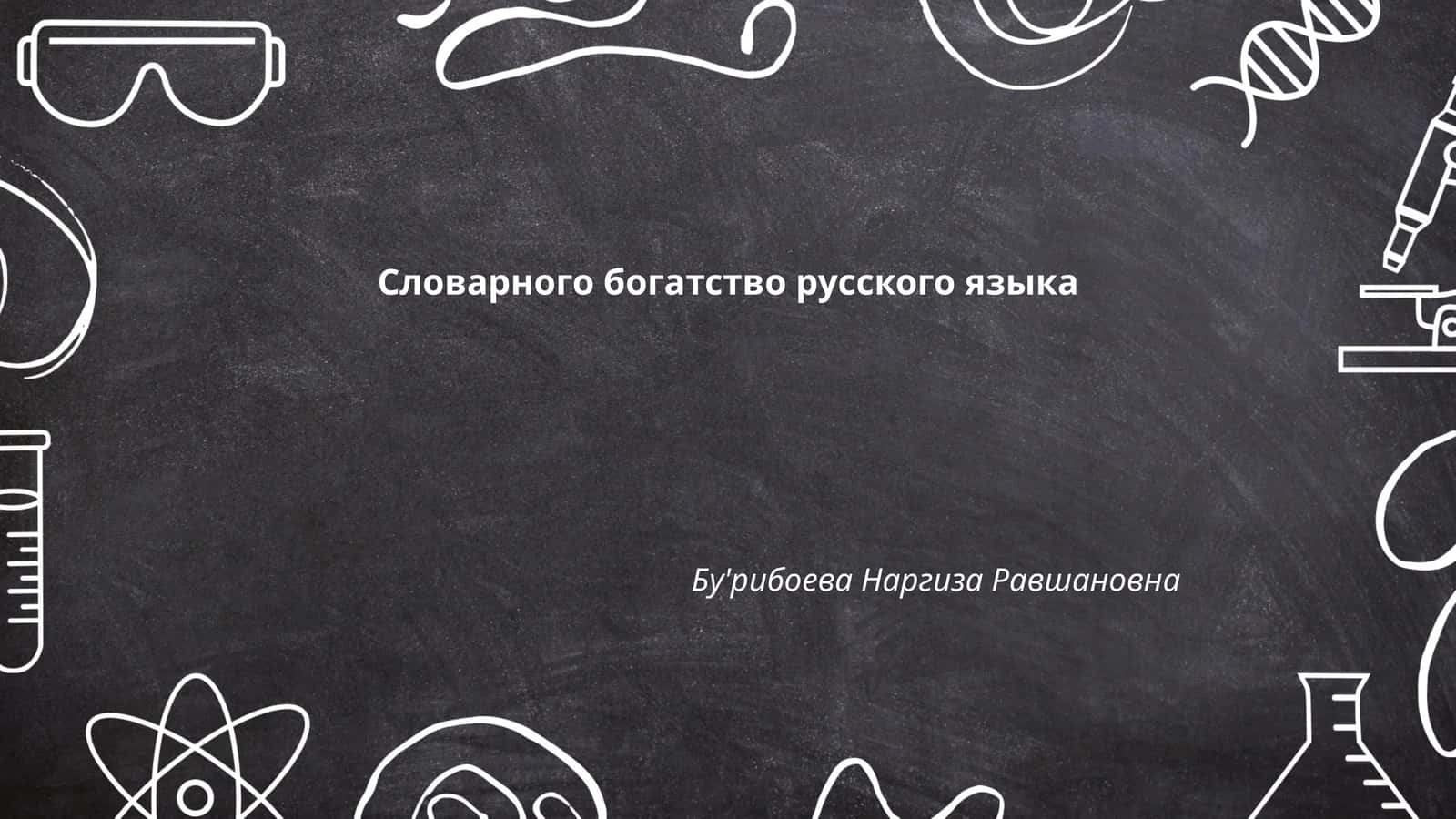 Словарного богатство русского языка 1