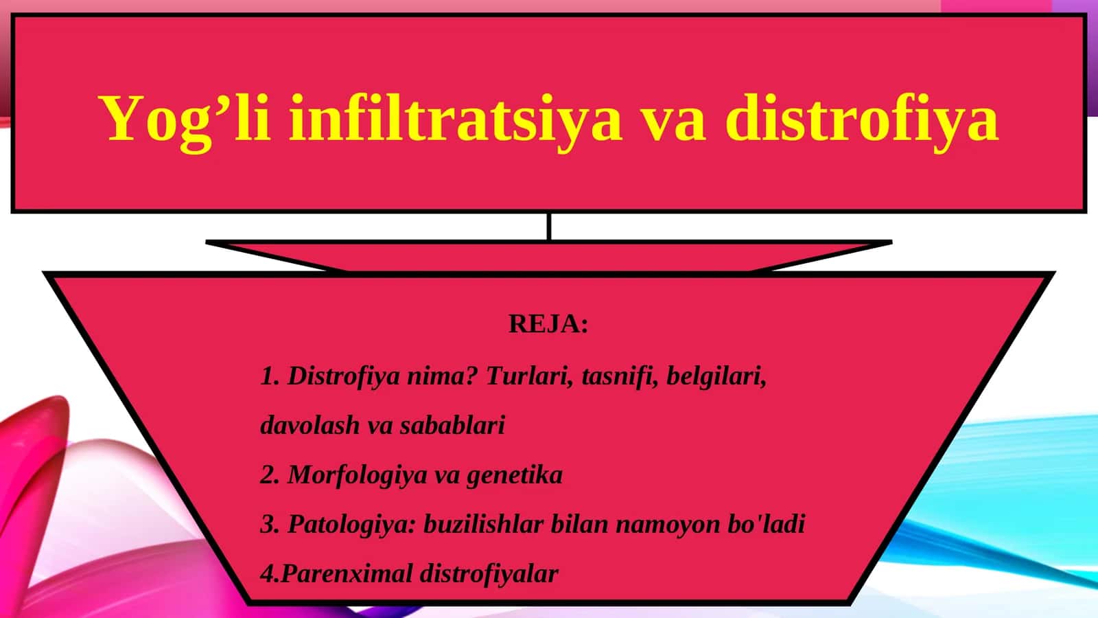 Yog’li infiltratsiya va distrofiya 1