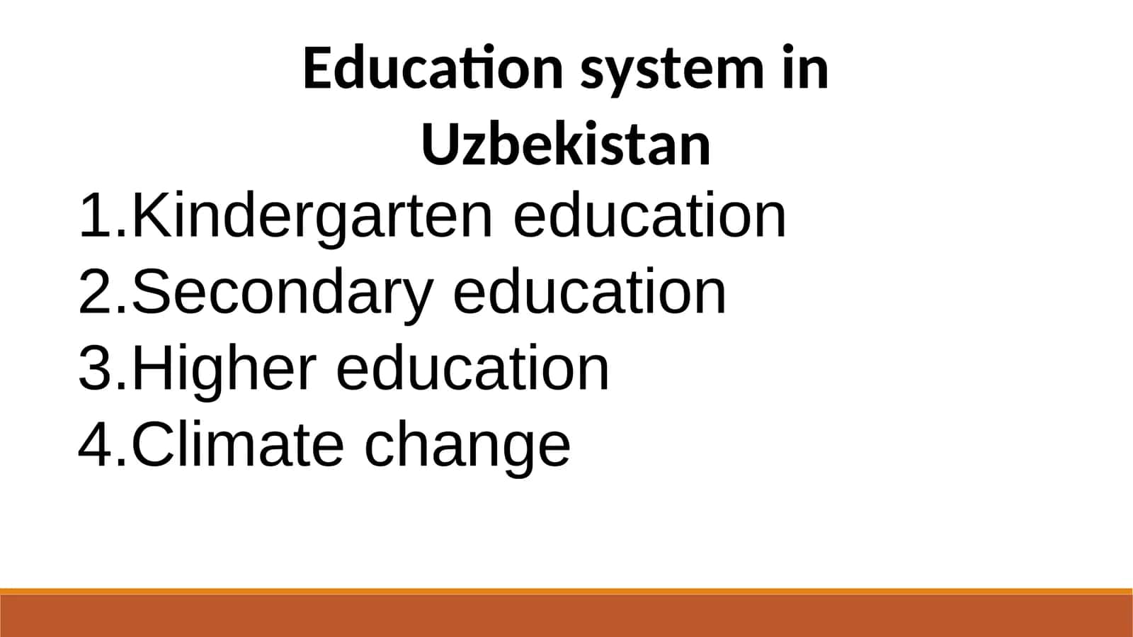 Education system in Uzbekistan 1