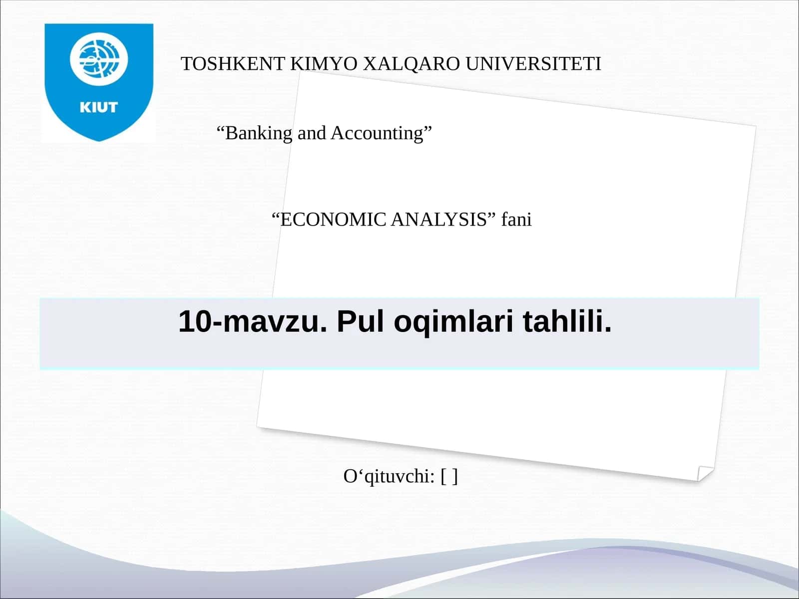 ECONOMIC ANALYSIS fani 1