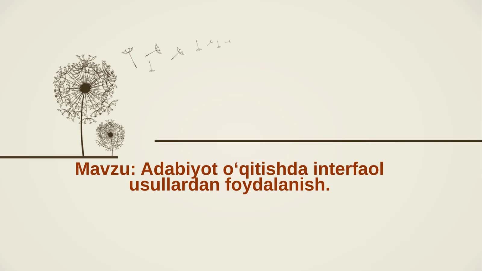 Adabiyot oʻqitishda interfaol usullardan foydalanish. 1