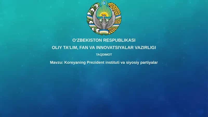 Koreyaning Prezident instituti va siyosiy partiyalar 1